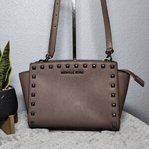 Authentic - Michael Kors Selma Studded Crossbody Saffiano Leather- PRICE IS FIRM